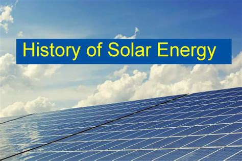 history-of-solar-energy | Environment Buddy