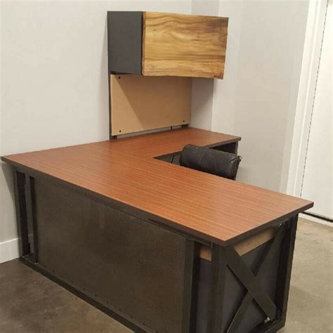 L Shaped Industrial Office Desk Green Clean Designs Industrial