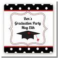 Graduation Cap Black & Red Graduation Party Candy Bar Wrappers | Candles & Favors