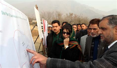 Mehbooba visits IUST, AIIMS site at Awantipora - Jammu Kashmir Latest ...