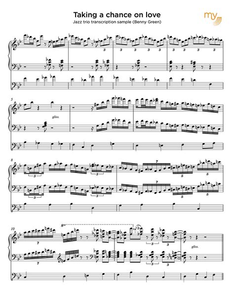 Jazz piano trio sheet music sample - sheet music transcriptions • My ...