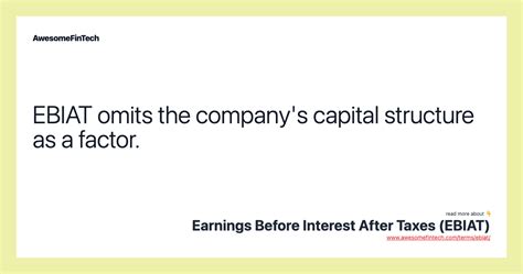 Earnings Before Interest After Taxes (EBIAT) | AwesomeFinTech Blog