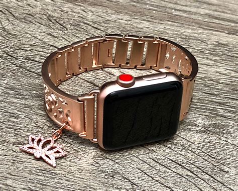 Rose Gold Apple Watch Band Women 38mm 40mm 42mm 44mm Iwatch - Etsy