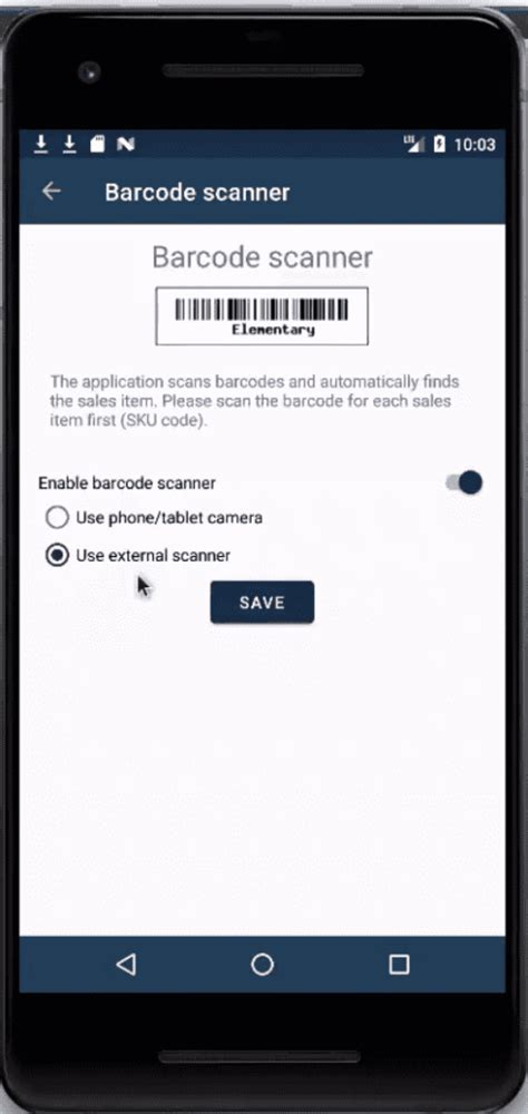 How to use a barcode scanner in Elementary POS?