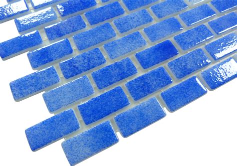 Subway North Sea Blue 1x2 Glossy Glass Tile | Oasis Tile