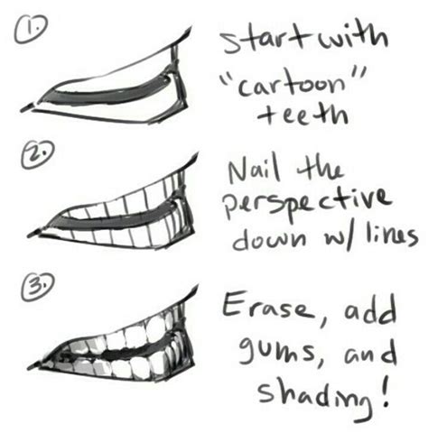 How to draw teeth | Drawing tips, Teeth drawing, Art tutorials