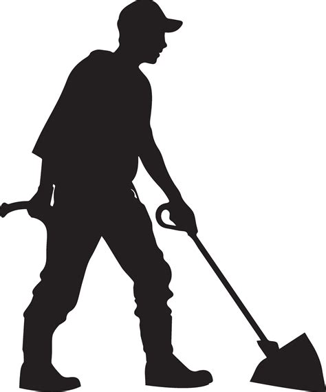 Worker vector silhouette illustration 34212648 Vector Art at Vecteezy