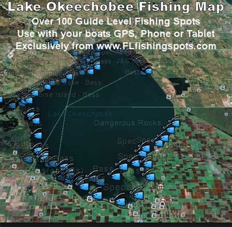 Lake Okeechobee Fishing Spots - Florida Fishing Maps and GPS Fishing Spots