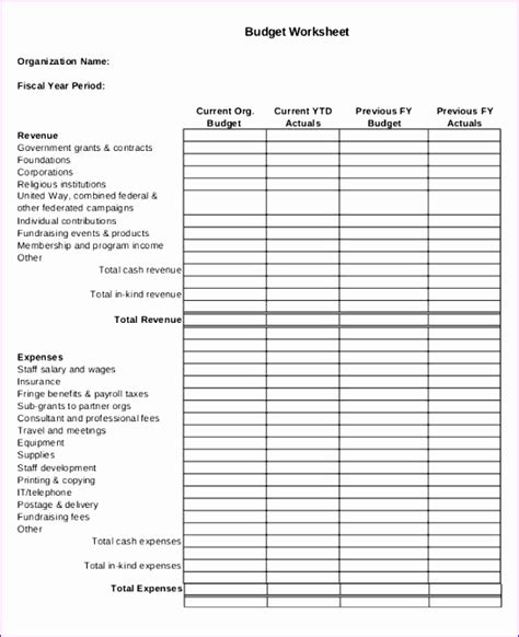 8 Non Profit Budget Template Excel - Excel Templates - Excel Templates