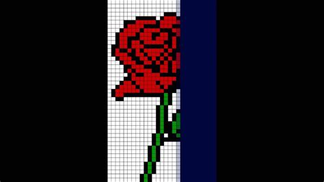 How to make a basic pixel art rose with music - YouTube