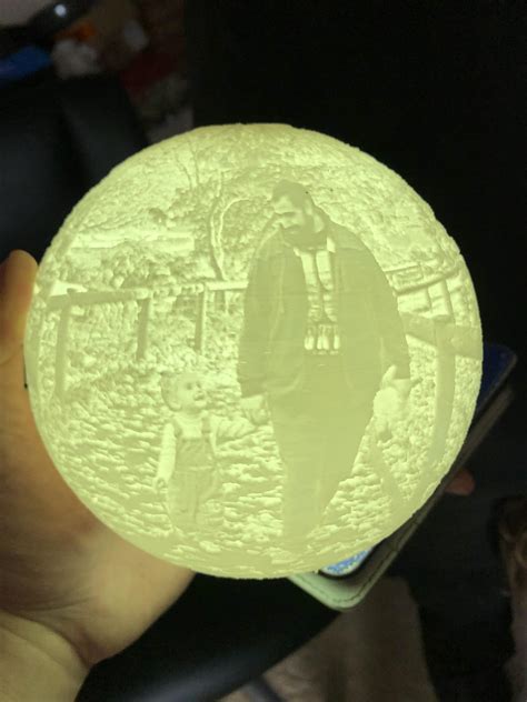 31 hour sphere lithophane print. Printed using luban 3d. : 3Dprinting