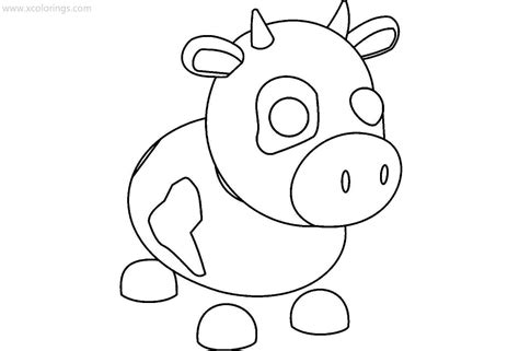 Roblox Adopt Me Coloring Pages Cow - XColorings.com