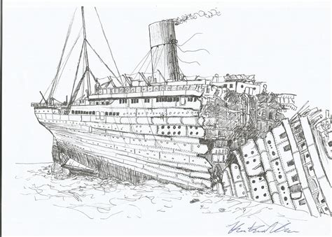 Titanic Split Drawing