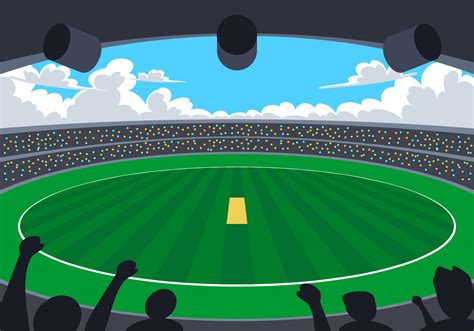 Cricket Stadium Vector 427012 Vector Art at Vecteezy