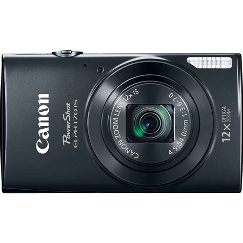 Canon 20-Megapixel PowerShot ELPH 170 IS 12x Optical Zoom Digital Camera - Black - TVs ...