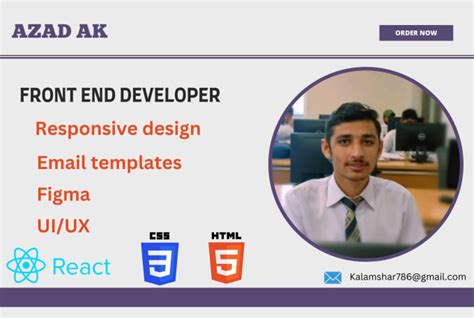 Be react front end developer of your website by Azadak56 | Fiverr