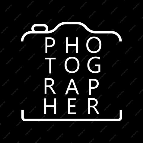 Premium Vector | A white logo for a camera that says photography.