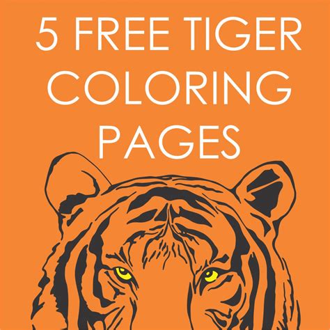 free printable tiger coloring pages for kids - free printable tiger coloring pages for kids ...