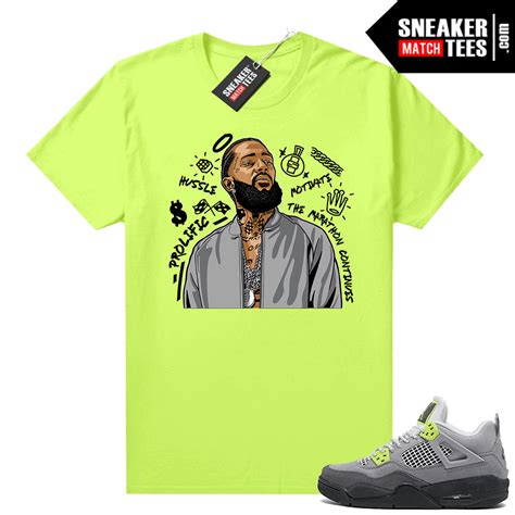 Neon 4s Air Max 95 Jordan sneakers outfit | Jordan Sneaker Tees