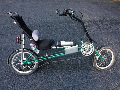 EBO Phantom electric bike kit installed on a Rans Tailwind recumbent ...