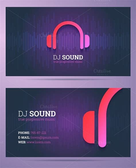 28+ DJ Business Cards Templates - Photoshop, Ms Word, Publisher, AI | Free & Premium Templates