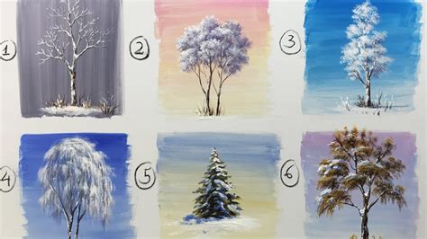 Winter serie #6 Top 6 Winter Tree Acrylic Paintings Everyone Should Know - YouTube