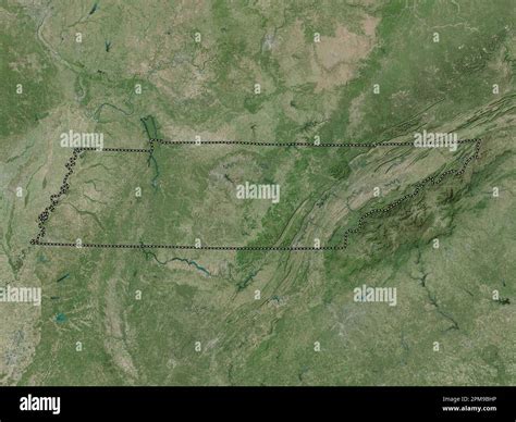 Tennessee, state of United States of America. High resolution satellite ...