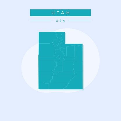 Vector Illustration Vector Of Utah Map Utah Stock Illustration ...