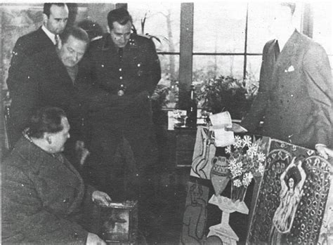 Hermann Göring at the Jeu de Paume Museum, Paris admiring a Henri Matisse painting, 1941 ...