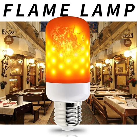 E27 LED Flame lamps E14 Flame Bulb Candle 220V E26 110V Creative ...