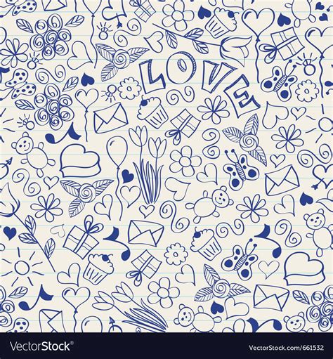 Doodles on a notebook Royalty Free Vector Image