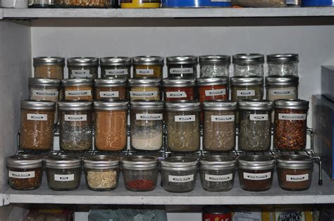 My Spices! Use 250ml mason jars because they fit a whole bag of spice ...