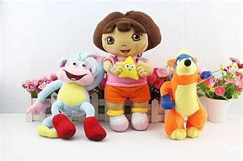 RDR 3pcs/set Dora the Explorer Plush Boots Plush Monkey Plush Swiper ...