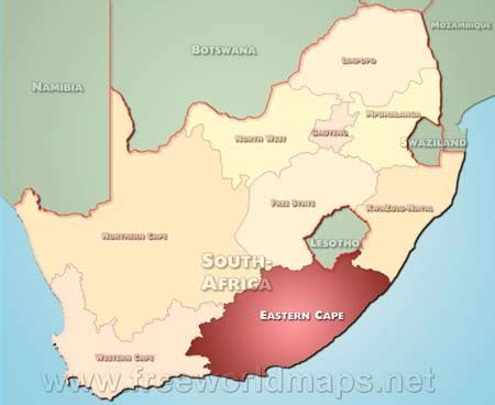 Eastern Cape map - South Africa