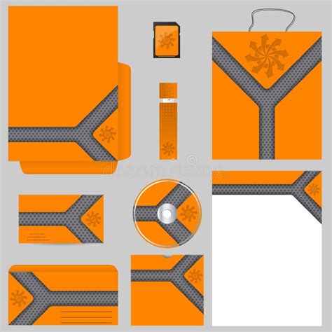 Orange business vector set stock vector. Illustration of concept - 44345781