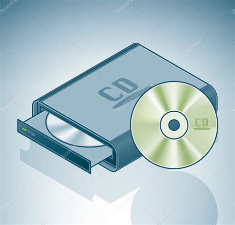 Portable CD-ROM drive — Stock Vector © Vectorminator #3166497