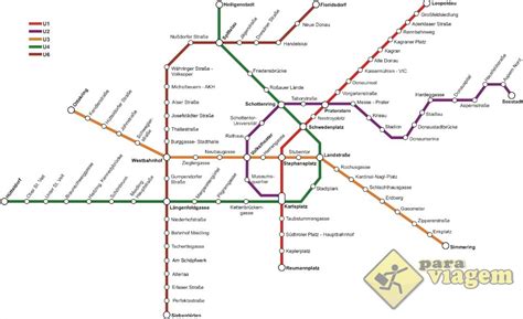 Mapa do metrô de Viena - Para Viagem