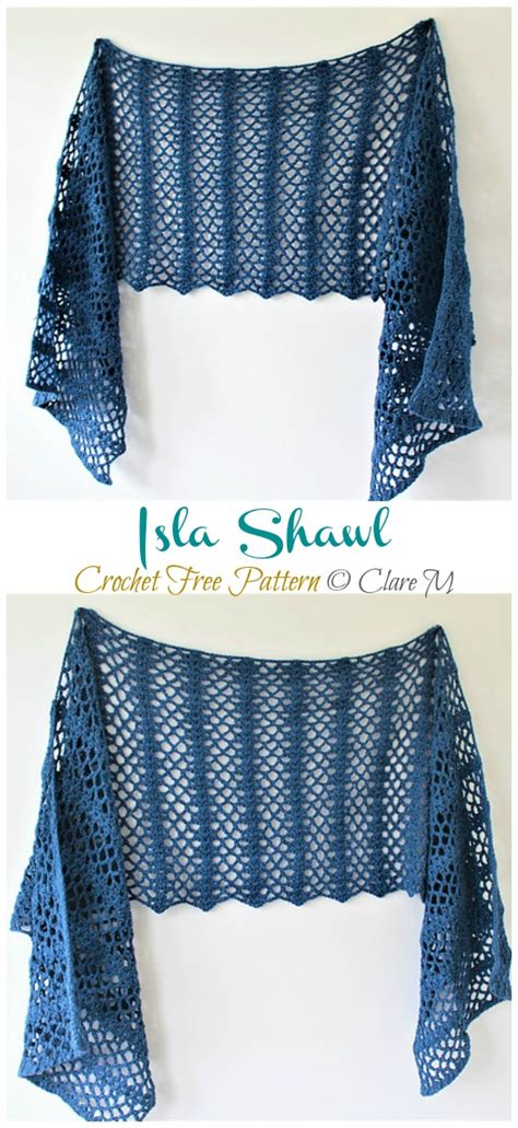 Rectangle Lace Shawl Crochet Free Patterns - Crochet & Knitting