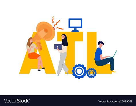 Atl or above the line advertising concept image Vector Image