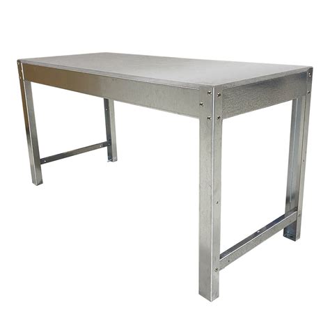 Workshop Heavy Duty Steel Work Bench- 1200 x 750 x 820mm - Galvanised 25mm Top - Reflex Equip