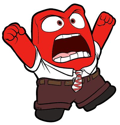 Anger clip art #insideout | Angry cartoon, Angry cartoon face, Cartoon