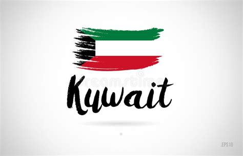 Kuwait Country Flag Concept with Grunge Design Icon Logo Stock Vector ...