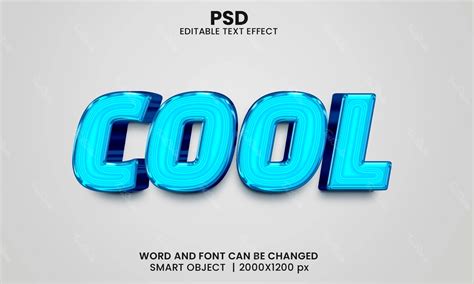 Cool Blue Glass 3D Text Effect | Photoshop PREMIUM PSD File