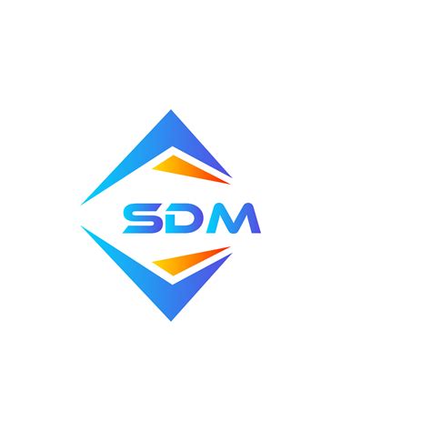 SDM abstract technology logo design on white background. SDM creative initials letter logo ...