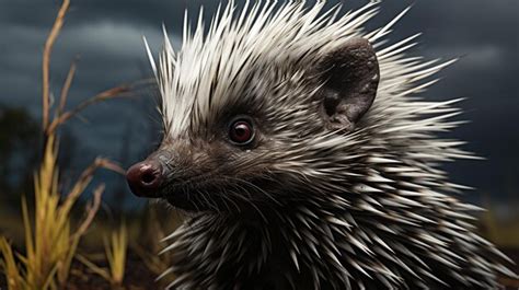 Premium AI Image | Closeup photo of a Porcupine looking in their habitat