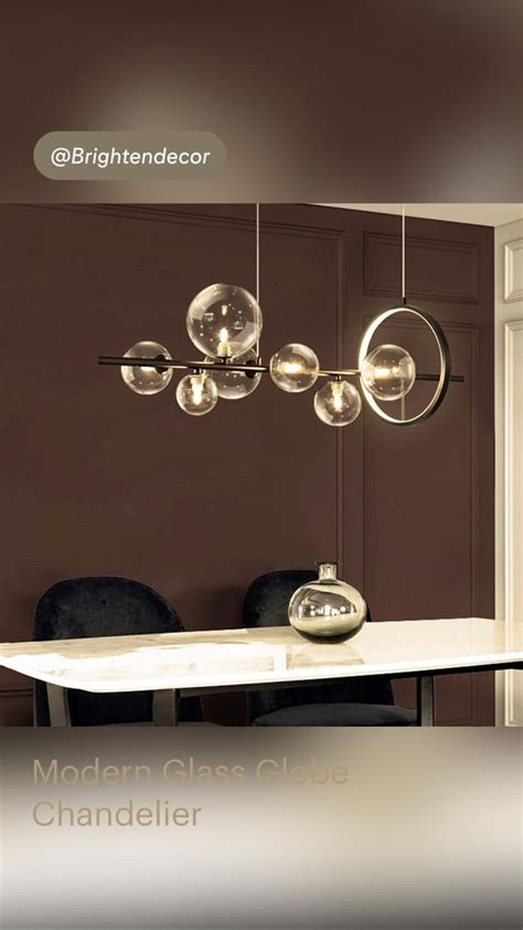 Modern Glass Globe Chandelier | Glass globe chandelier, Globe chandelier, Modern glass