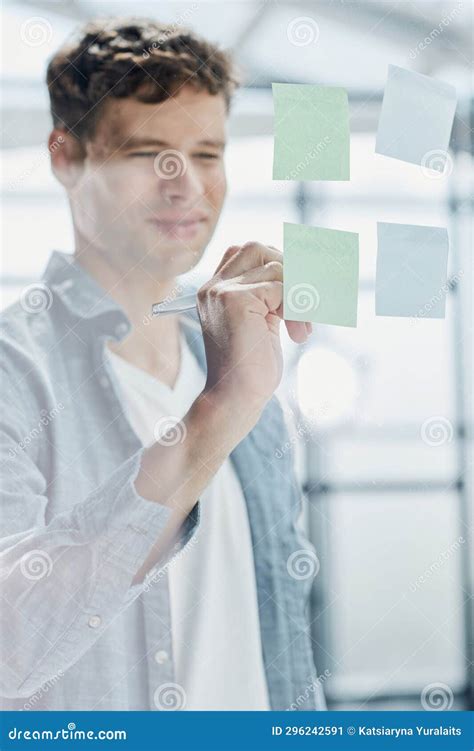 Businessman, Sticky Notes and Work Schedule for Project Planning Stock Image - Image of career ...