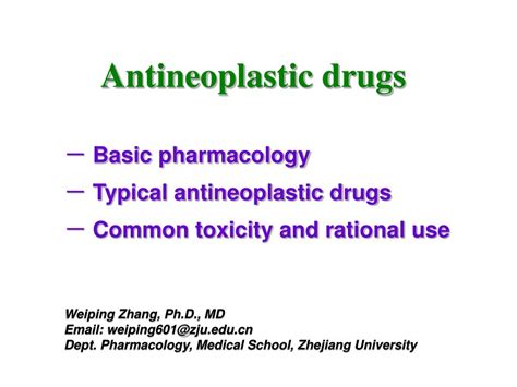 PPT - Antineoplastic drugs PowerPoint Presentation, free download - ID:5621611