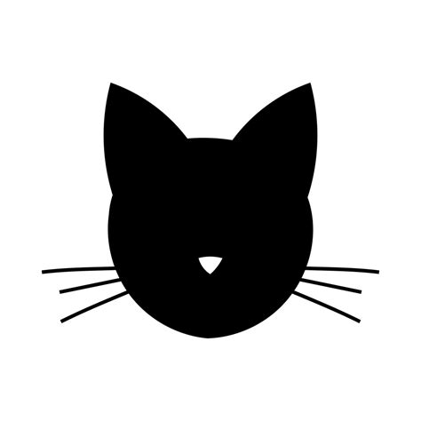 Cat Head Shape Icon Vector Illustration | Cats, Icon illustration, Cat ...