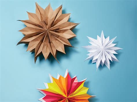 How to make paper bag star decorations